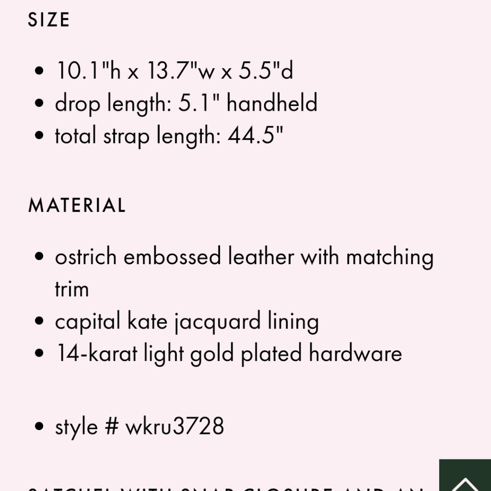 $ALE!!! BNWT Kate Spade BNWT Bristol Drive Ostrich Loden - Picture 9 of 10